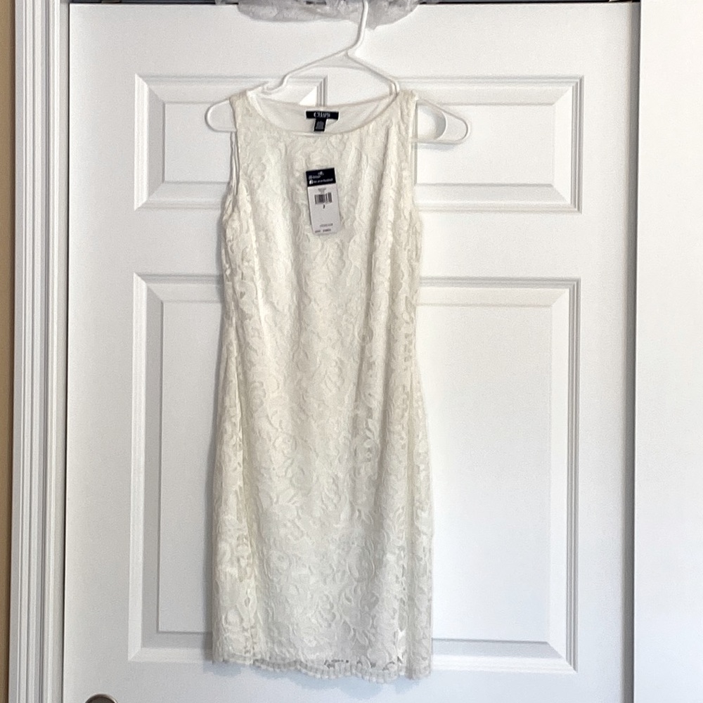 Lovely lace new with tags Chaps dress, perfect for brides and more!